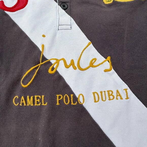 Joules Camel Polo Dubai Equestrian Shirt Brown Size Approx L - Picture 3 of 8